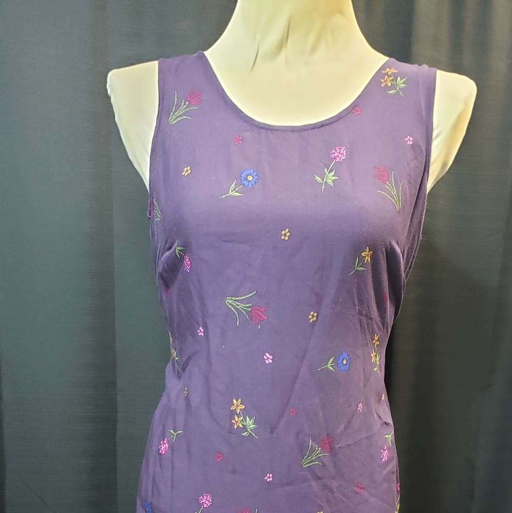 Purple floral dress